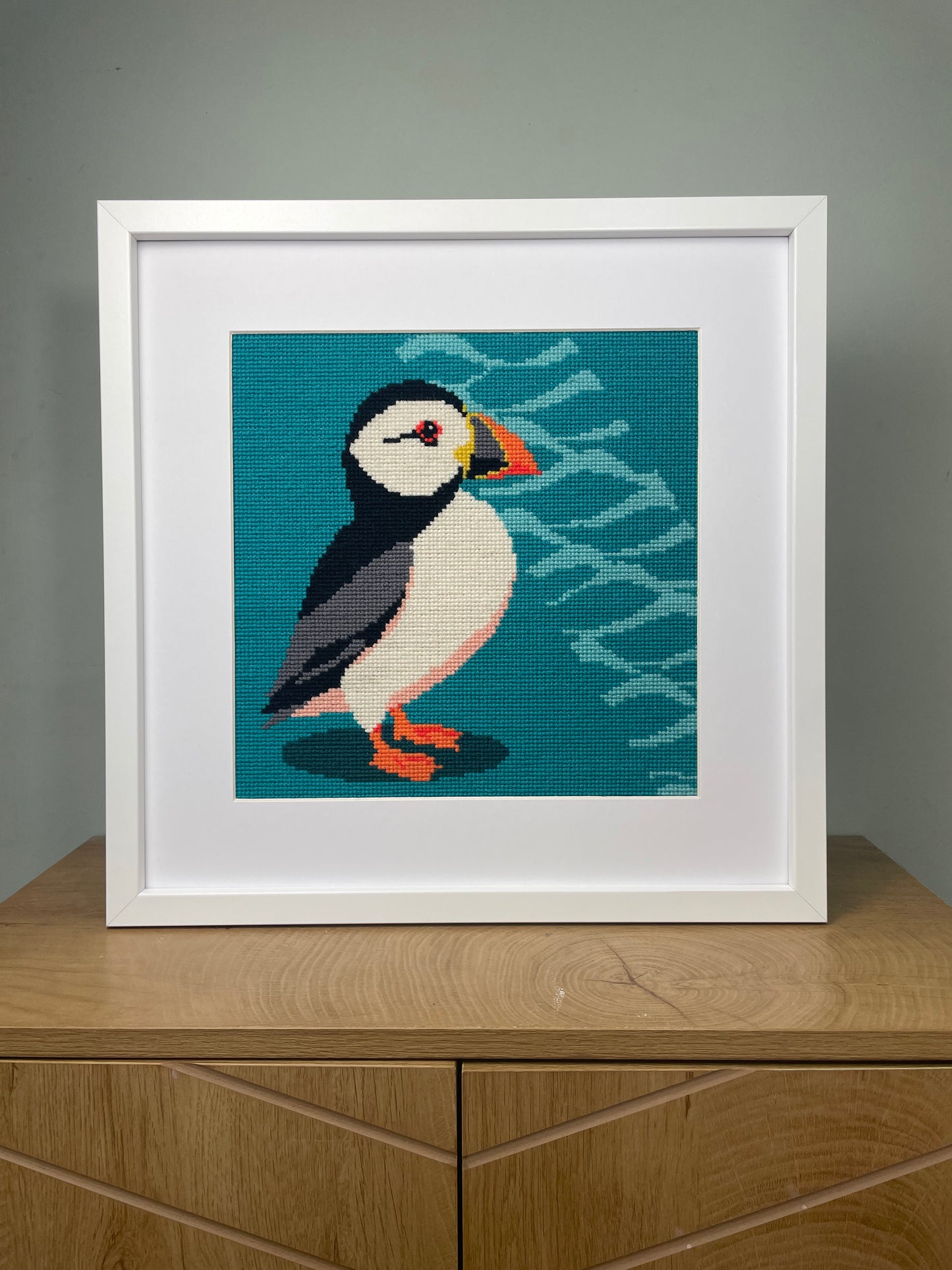 Puffin and Waves