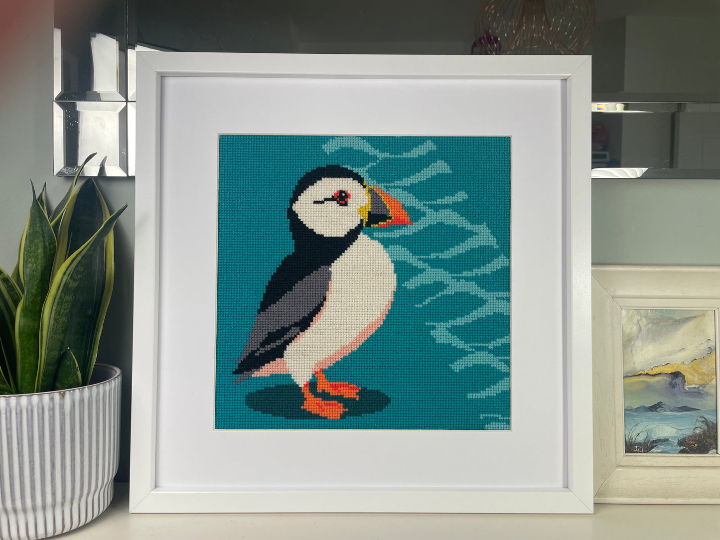 Puffin and Waves