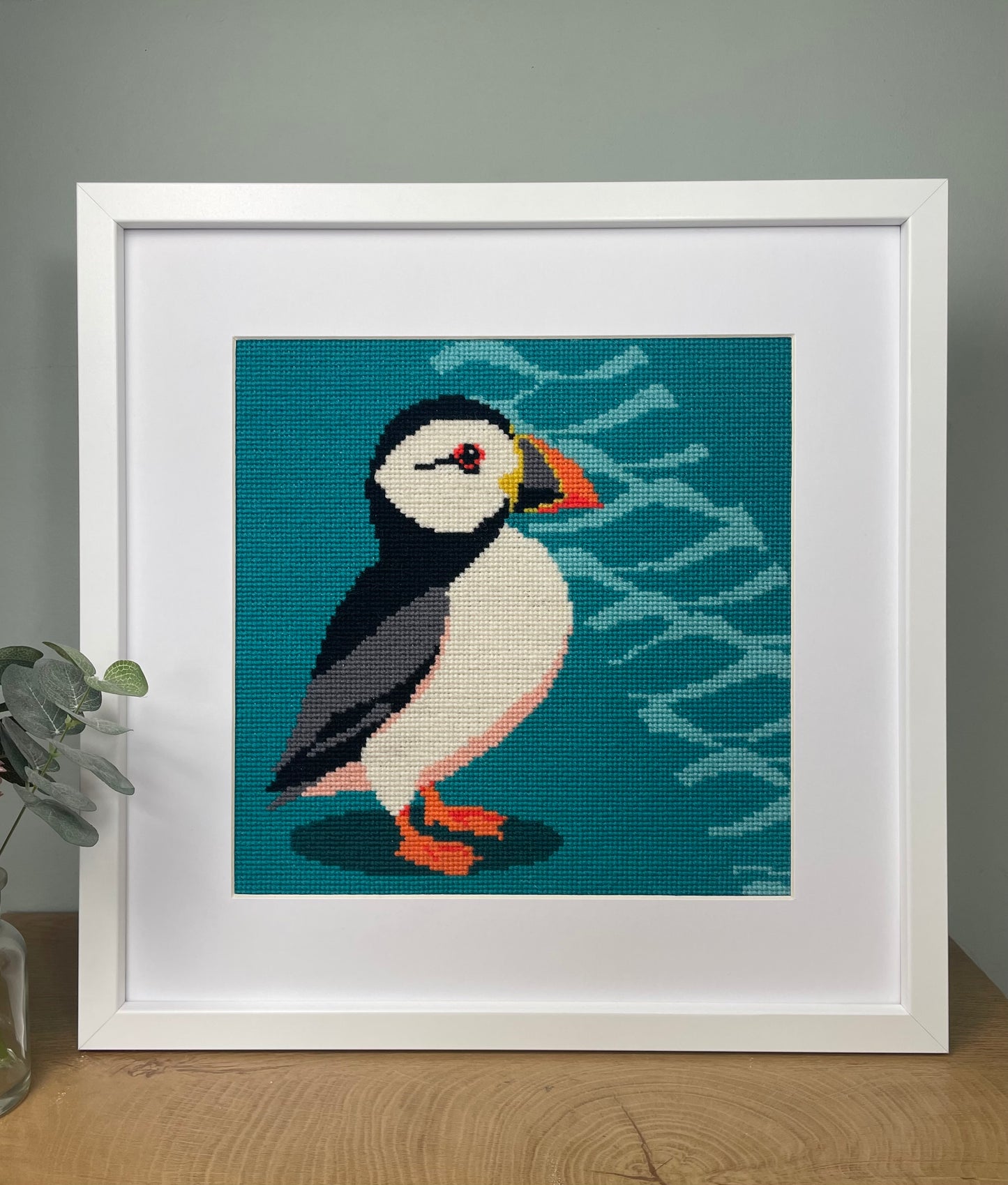 Puffin and Waves